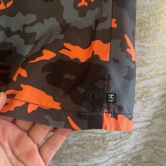 Split Orange/Black And Gray Como Surfer Skater Shorts Size 32 - Picture 6 of 15